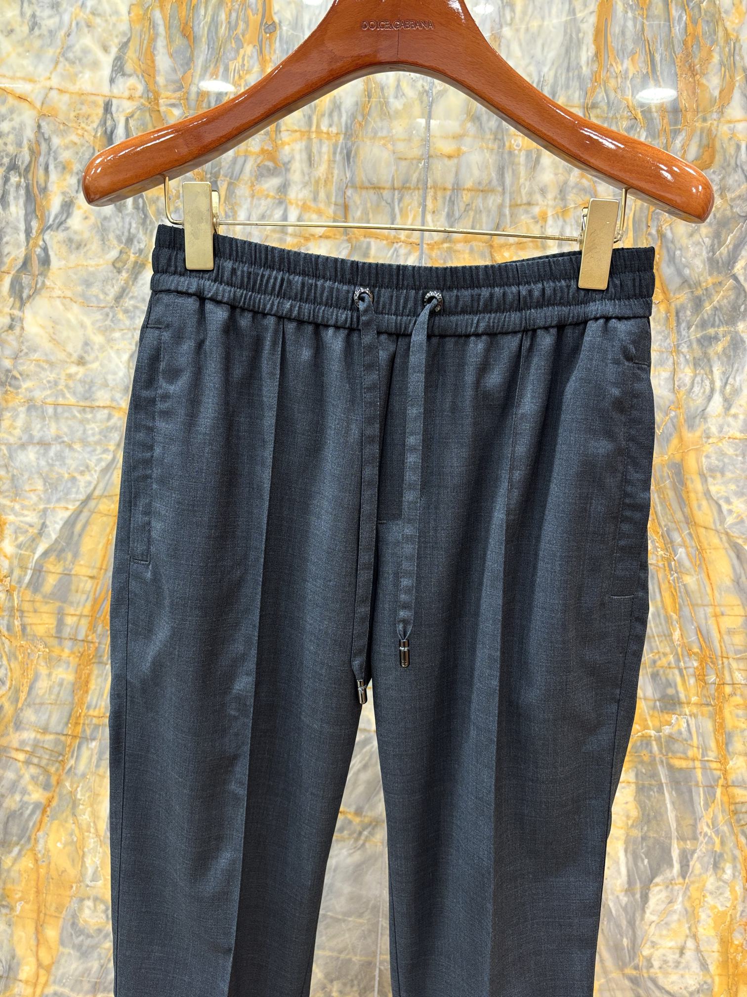 2025/AW🔥新款羊毛休闲裤 100%进口羊毛面料 光泽质感超级好 直筒裤型 老钱穿搭必备 花灰色Si