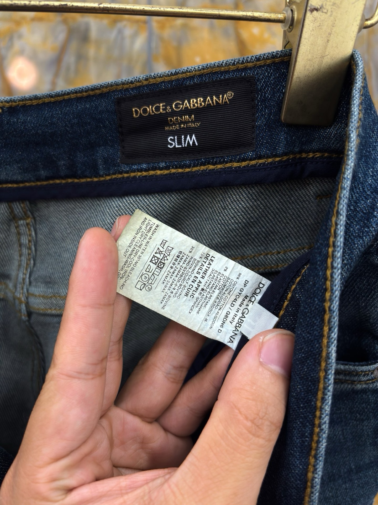 2025/AW🔥最新款DG 顶级牛仔裤 完美水洗工艺 经典小皮牌 高档拉链五金定制 SLIM修身小脚裤型