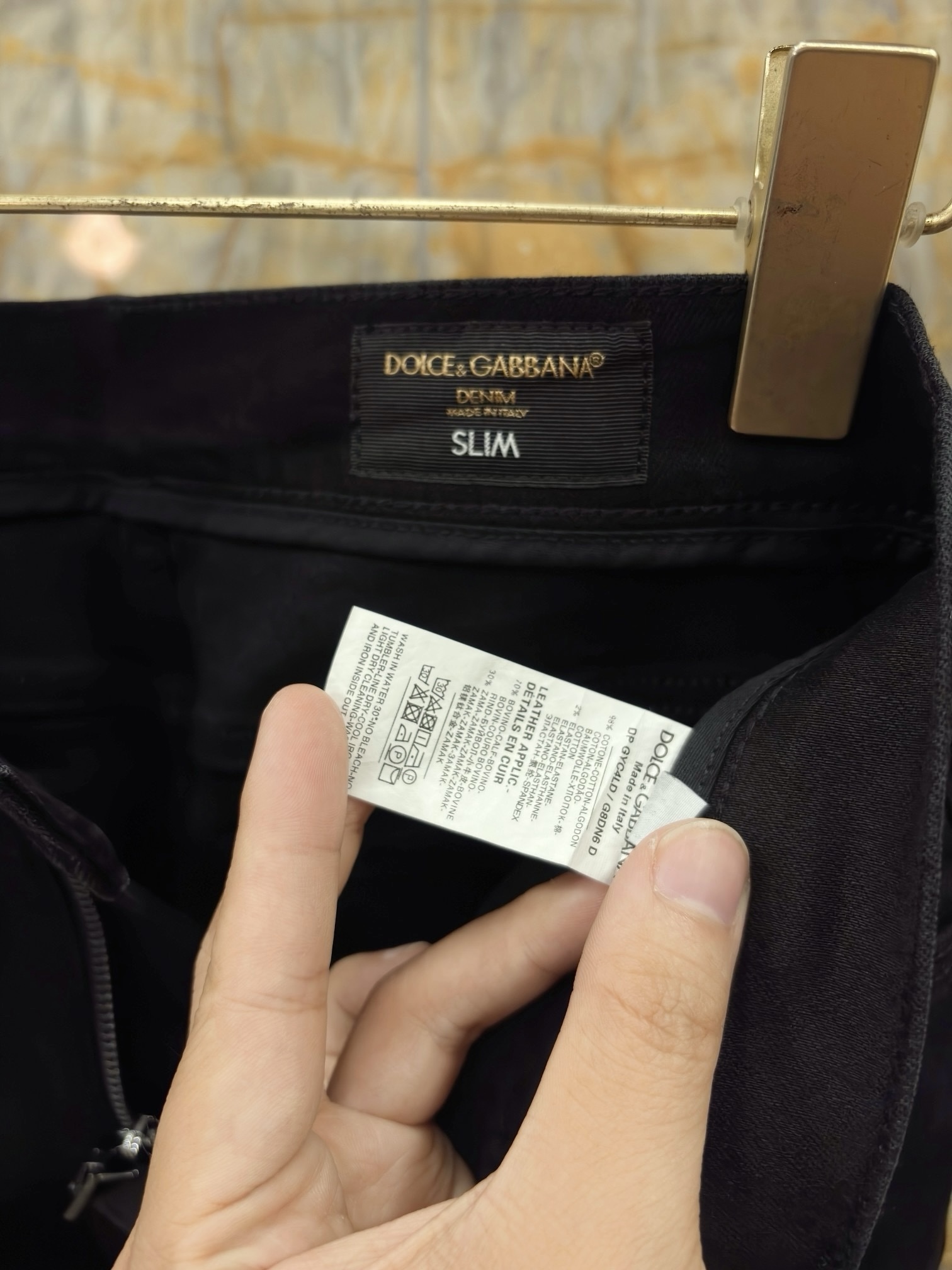 2025/AW🔥最新款DG 顶级牛仔裤 进口黑牛弹力面料 独家大皮牌 高档拉链五金定制 SLIM修身小脚