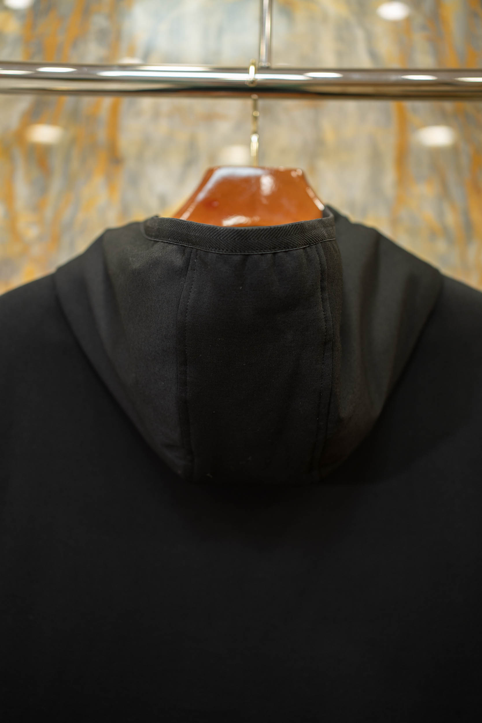 Dolce & Gabbana Padded Vest With Hood, Black Knit Fabric, DG Logo 8 a1759323570063 8188