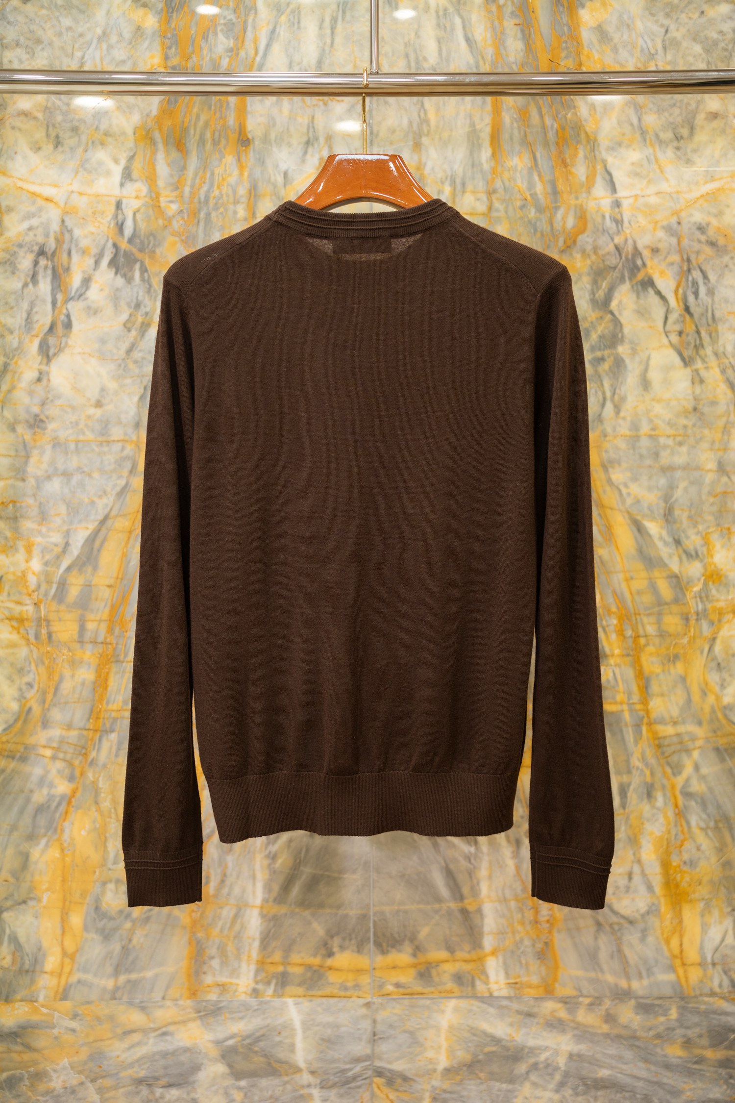 Dolce & Gabbana Men's Brown Wool Sweater with Embroidered DG Logo 8 a1759662683762 7154
