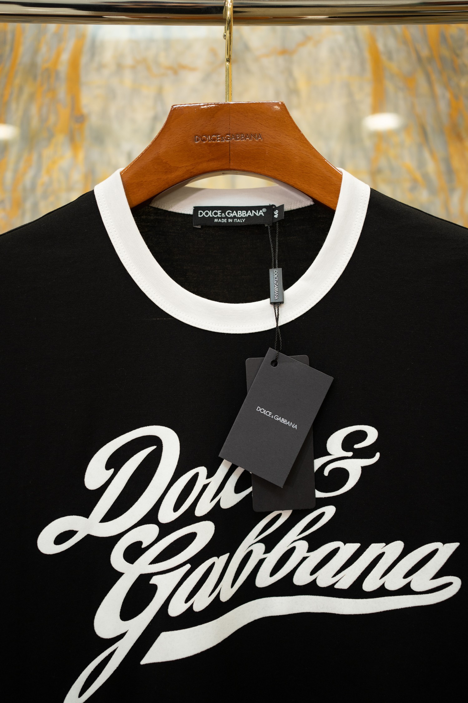 2026SS🔥DG最新款T恤 完美植绒印花工艺 撞色罗纹设计 原版面料定织 独家发售 Size:44-5