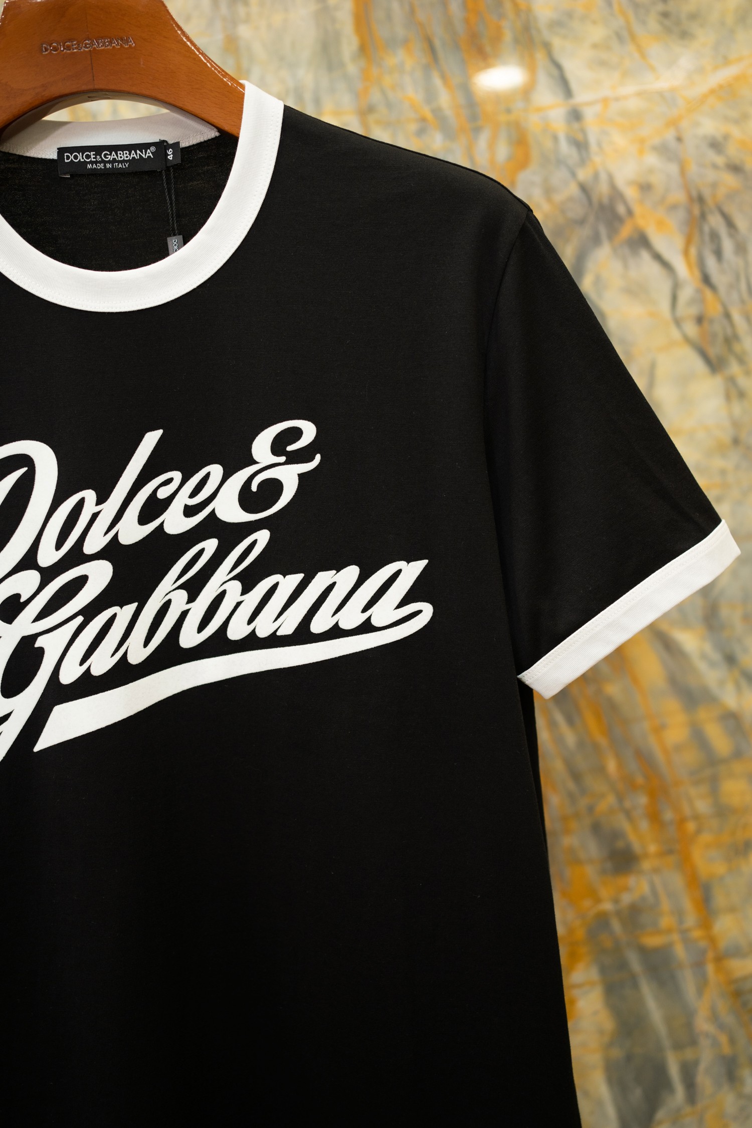 2026SS🔥DG最新款T恤 完美植绒印花工艺 撞色罗纹设计 原版面料定织 独家发售 Size:44-5