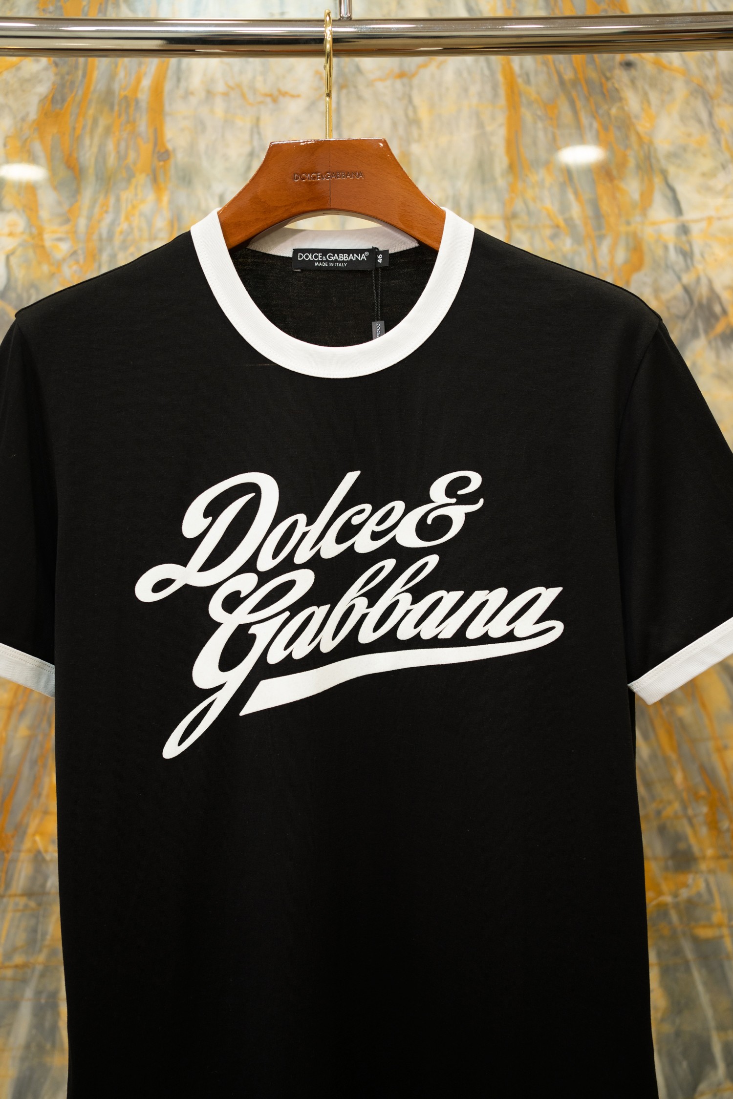 2026SS🔥DG最新款T恤 完美植绒印花工艺 撞色罗纹设计 原版面料定织 独家发售 Size:44-5