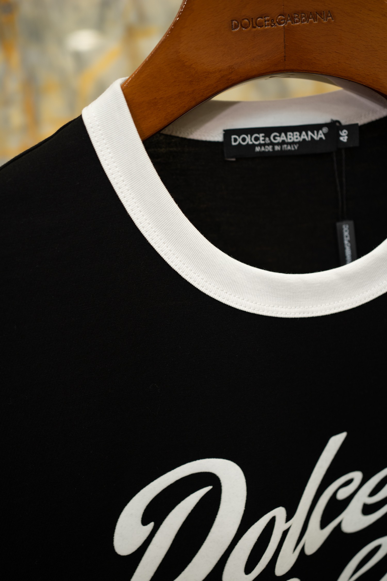 2026SS🔥DG最新款T恤 完美植绒印花工艺 撞色罗纹设计 原版面料定织 独家发售 Size:44-5