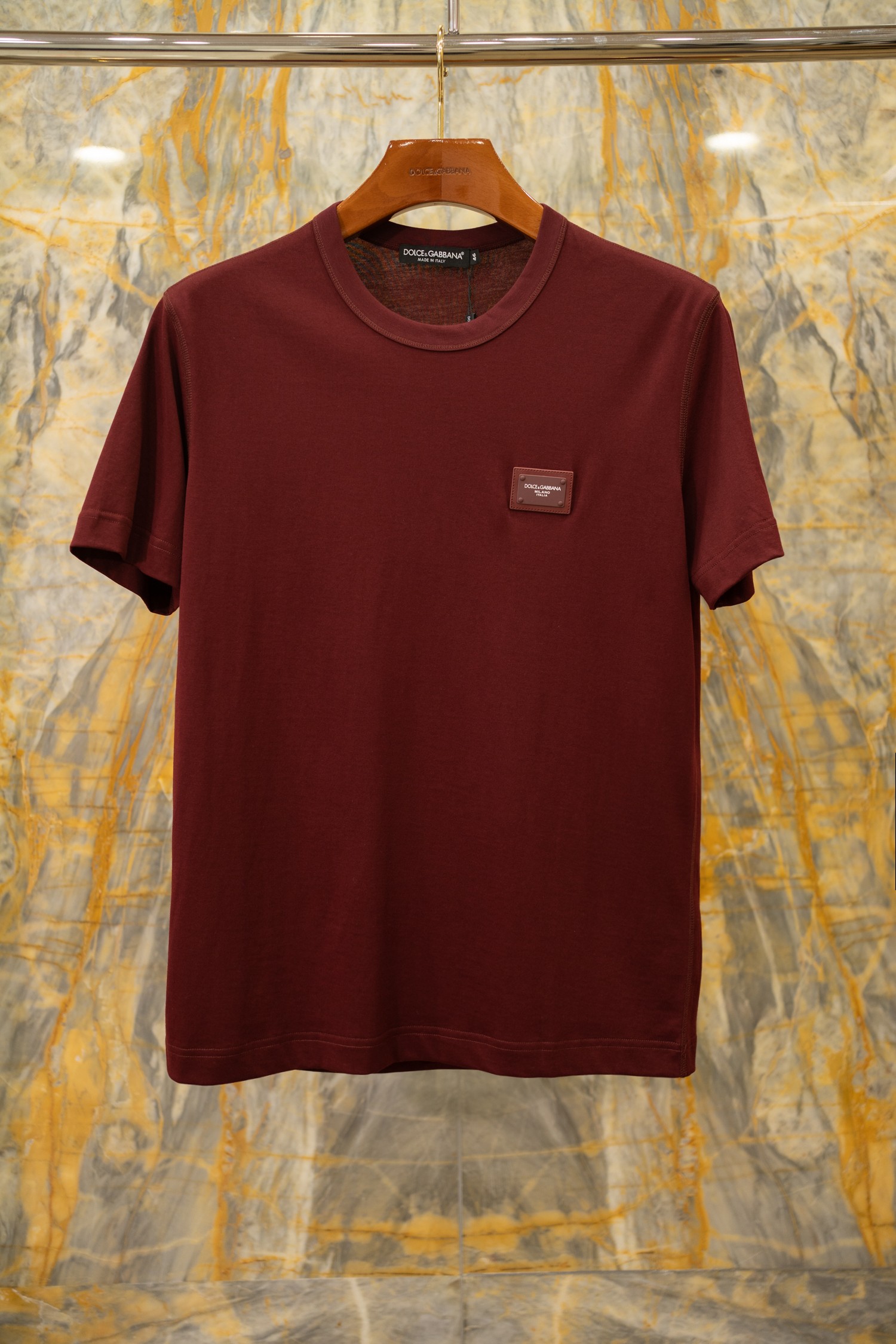2026SS🔥DG爆款T恤 经典配色皮牌logo 原版面料全新升级 酒红色 Size：44-56