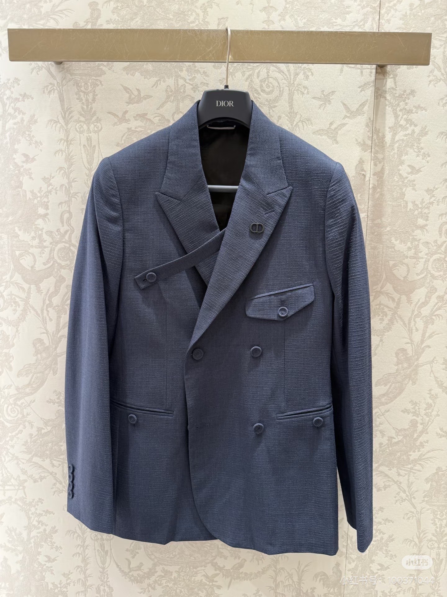 Dior Navy Blazer Jogger Pants Suit Set