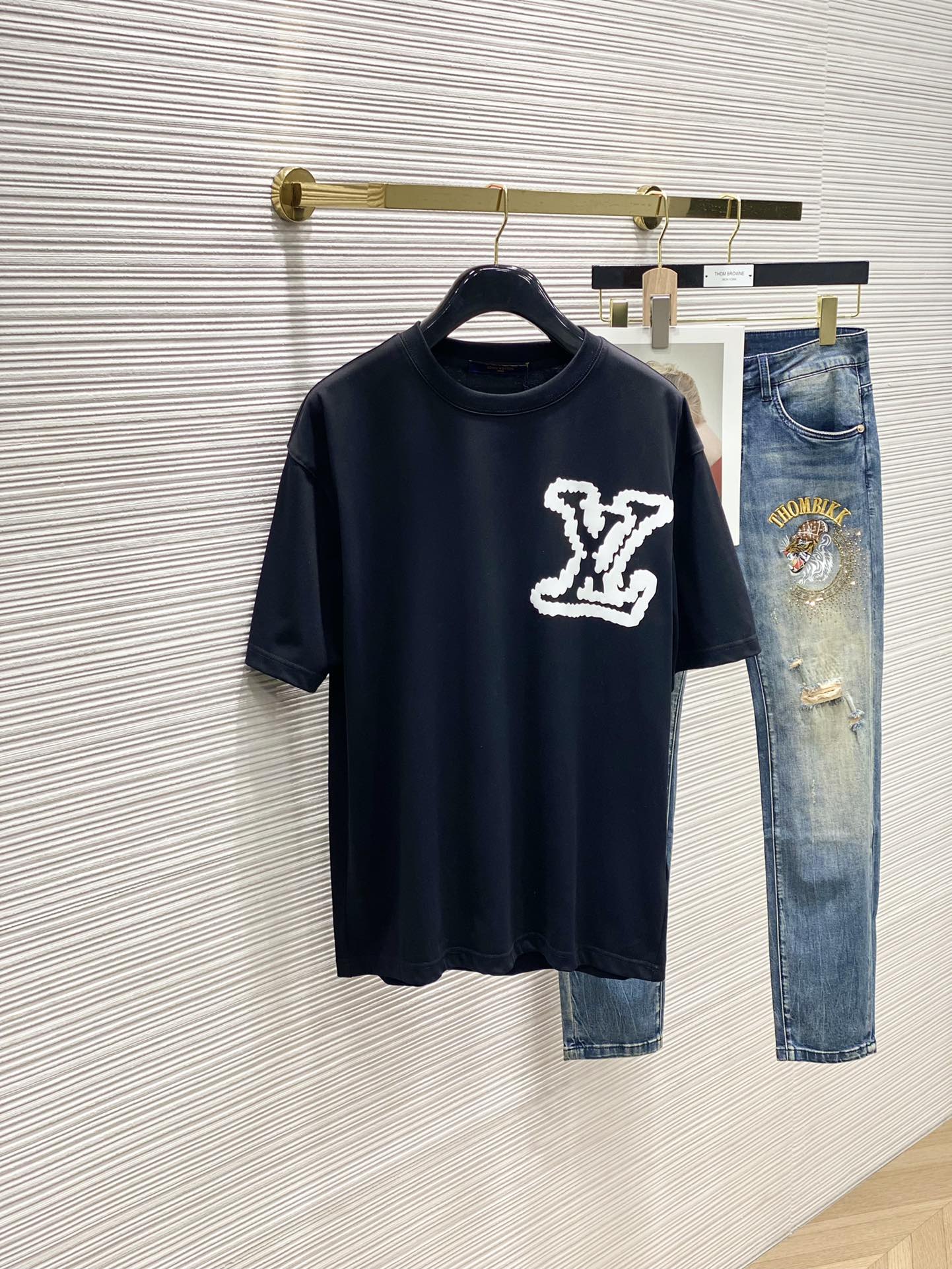 Louis Vuitton Clothing T-Shirt Men Spring/Summer Collection Fashion Short Sleeve