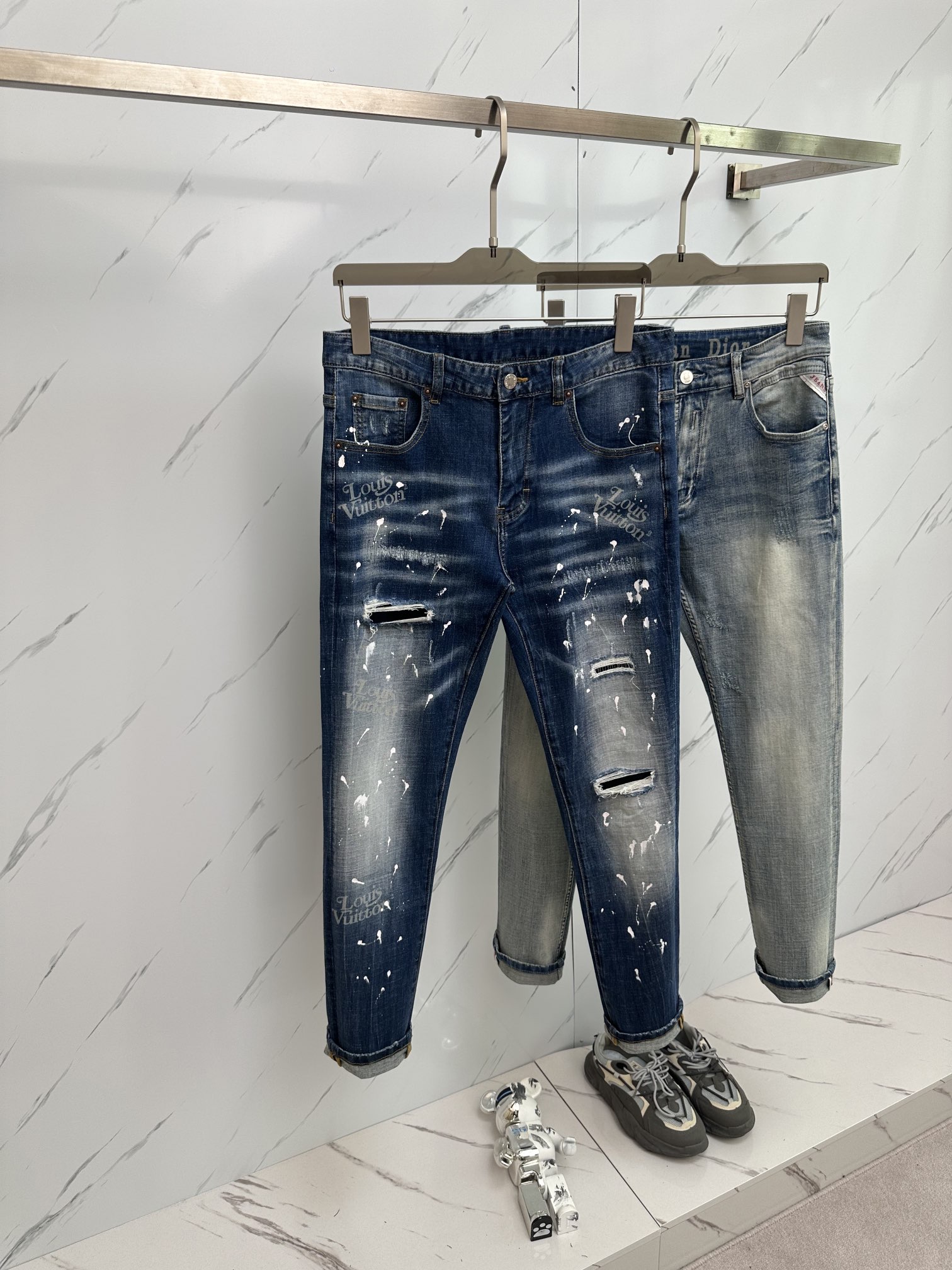 Fashion
 Louis Vuitton Clothing Jeans Printing Denim