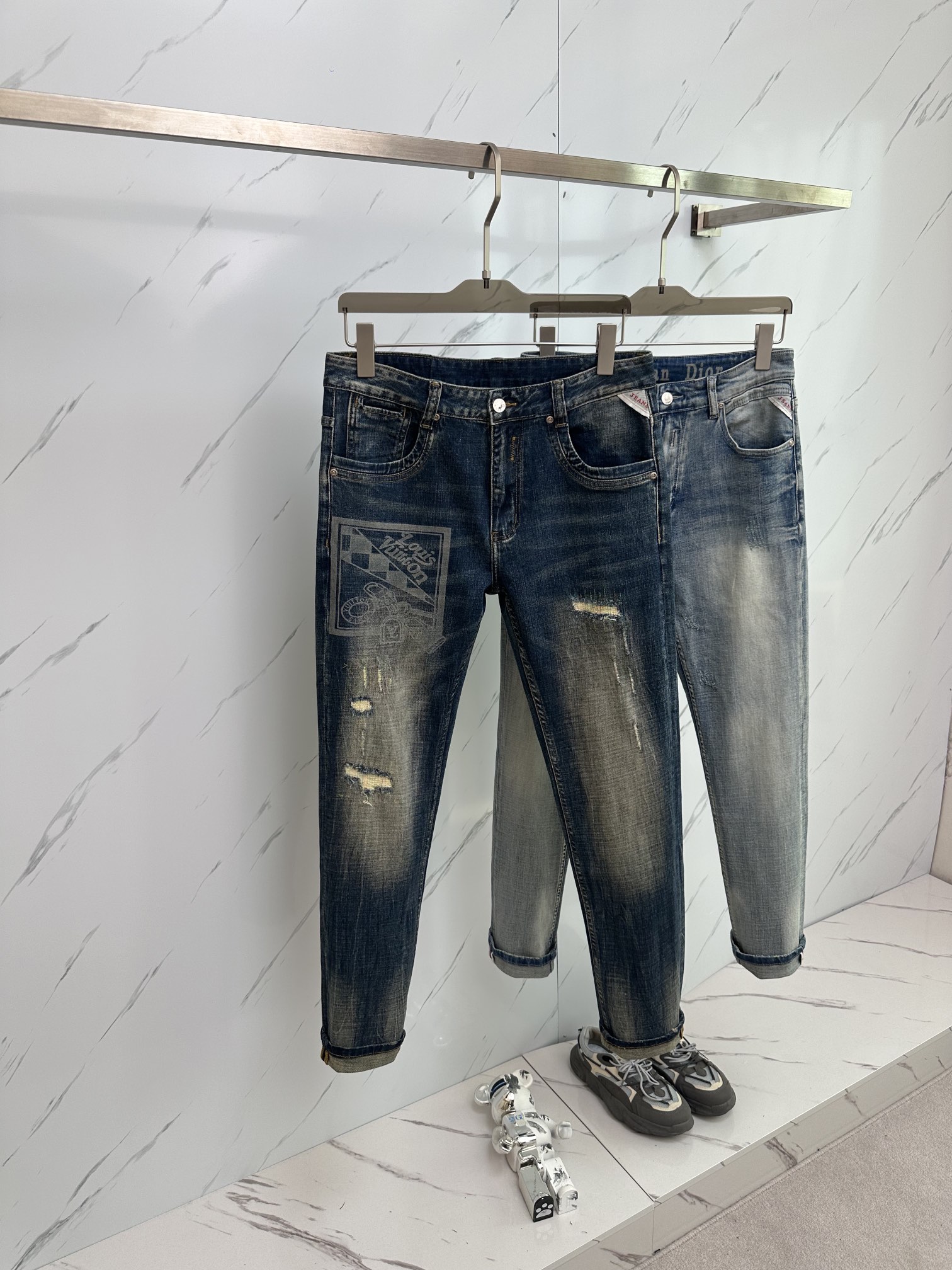 Louis Vuitton Clothing Jeans Printing Denim