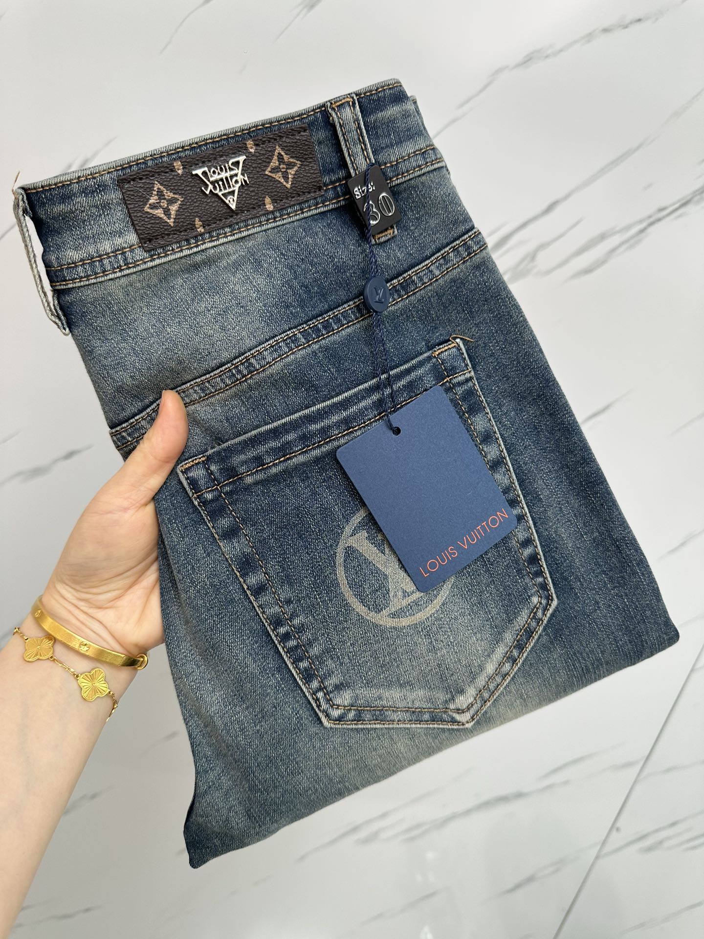 Online Store
 Louis Vuitton AAAA
 Clothing Jeans Printing Denim