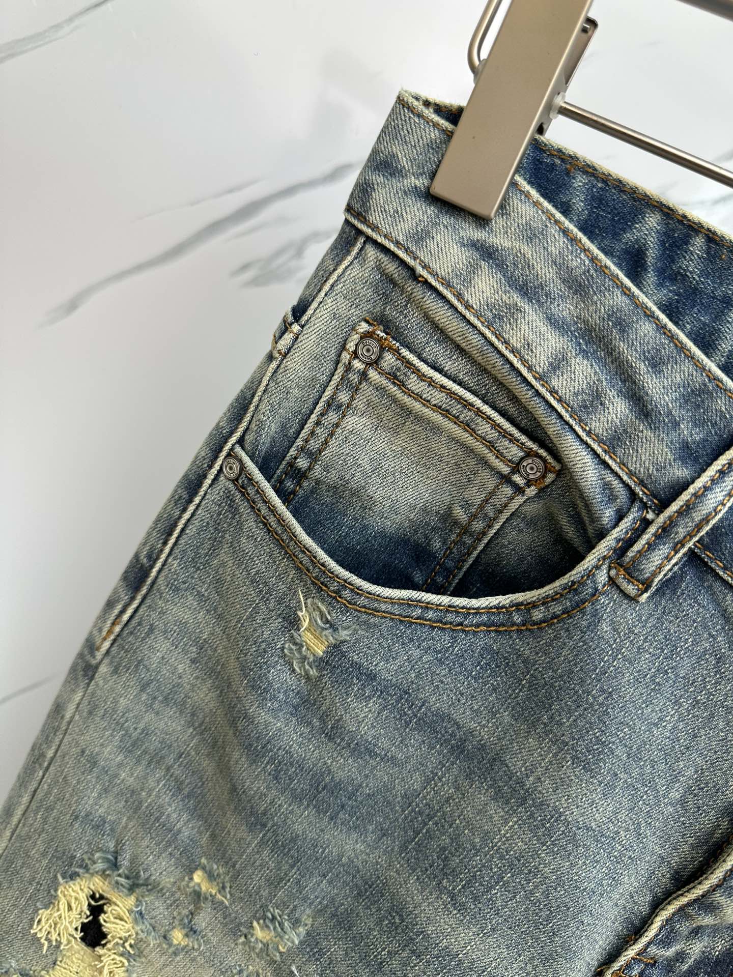 Gucci Men's Distressed Denim Jeans with Logo Detail, Sizes 29-38 6 i1732445372 4034 2