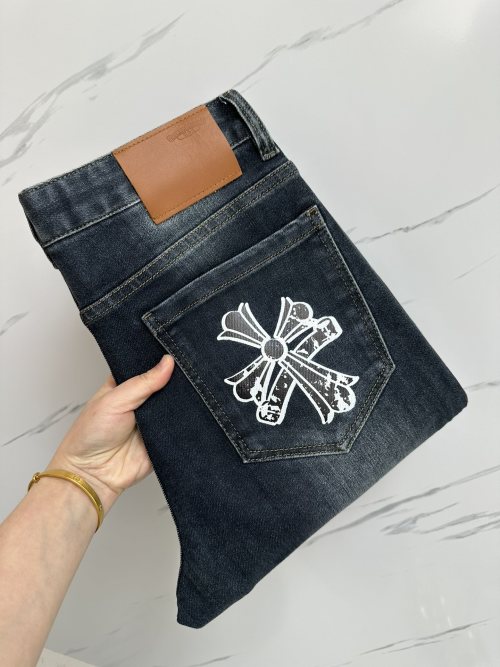 Chrome Hearts Jeans Original Wash Denim Pants with Cross Logo - Size 29-38 1 Chrome Hearts Jeans Original Wash Denim Pants with Cross Logo - Size 29-38