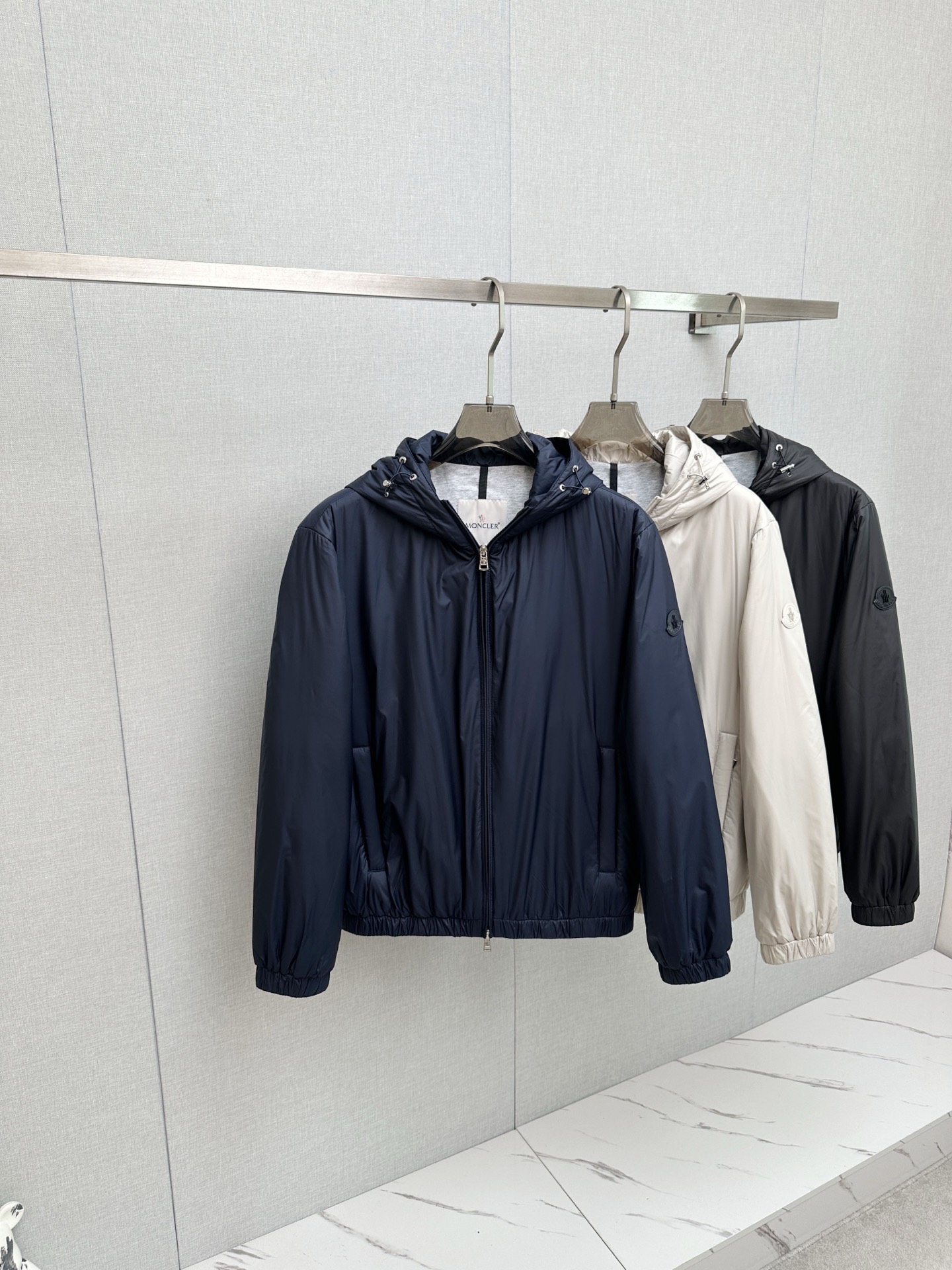 P385 MO Moncler Chaqueta acolchada de lana nueva, con forro acolchado, original de fábrica, chaqueta de moda con tejido…