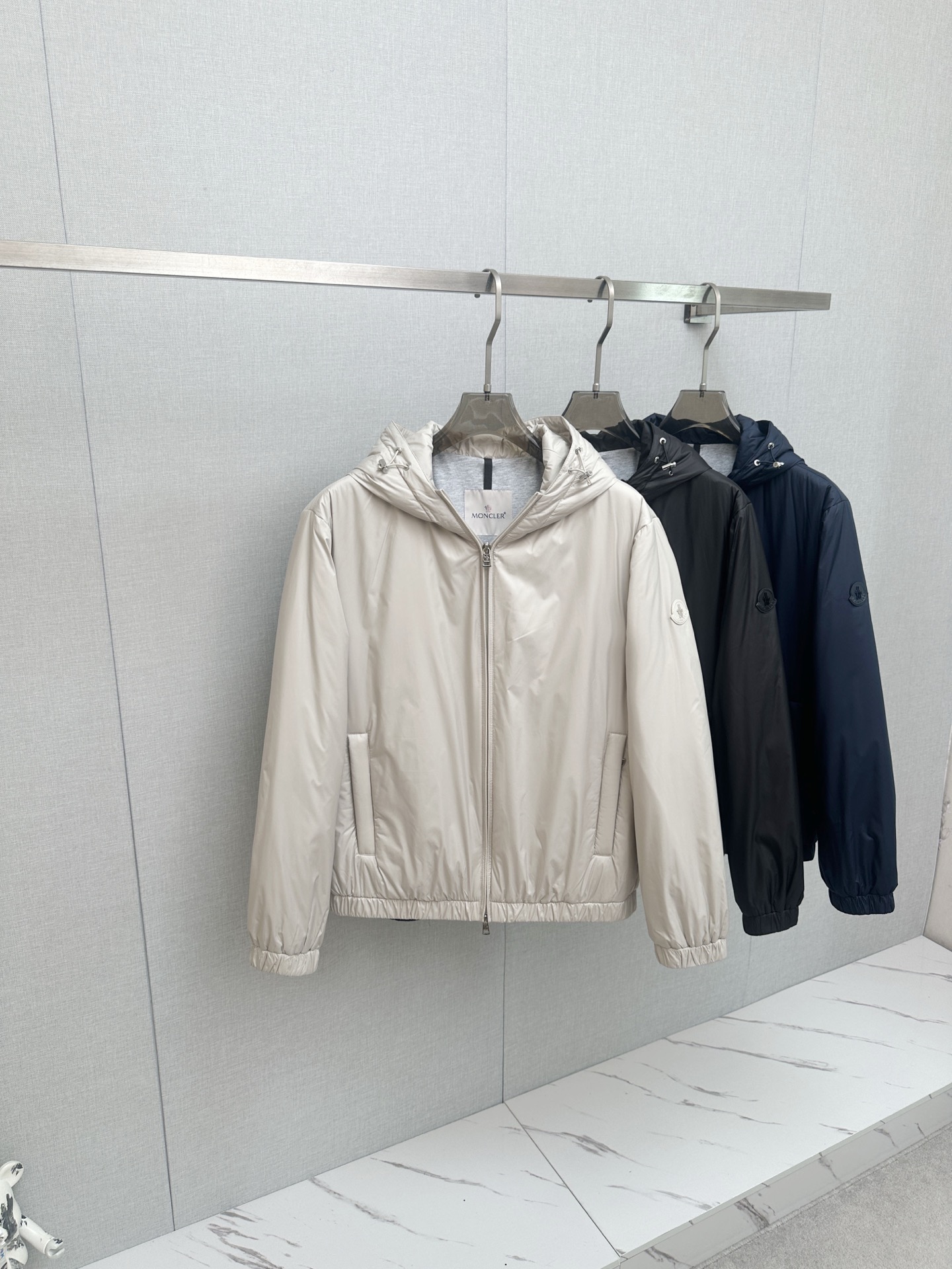 P385 MO Moncler Chaqueta acolchada de lana nueva, con forro acolchado, original de fábrica, chaqueta de moda con tejido…