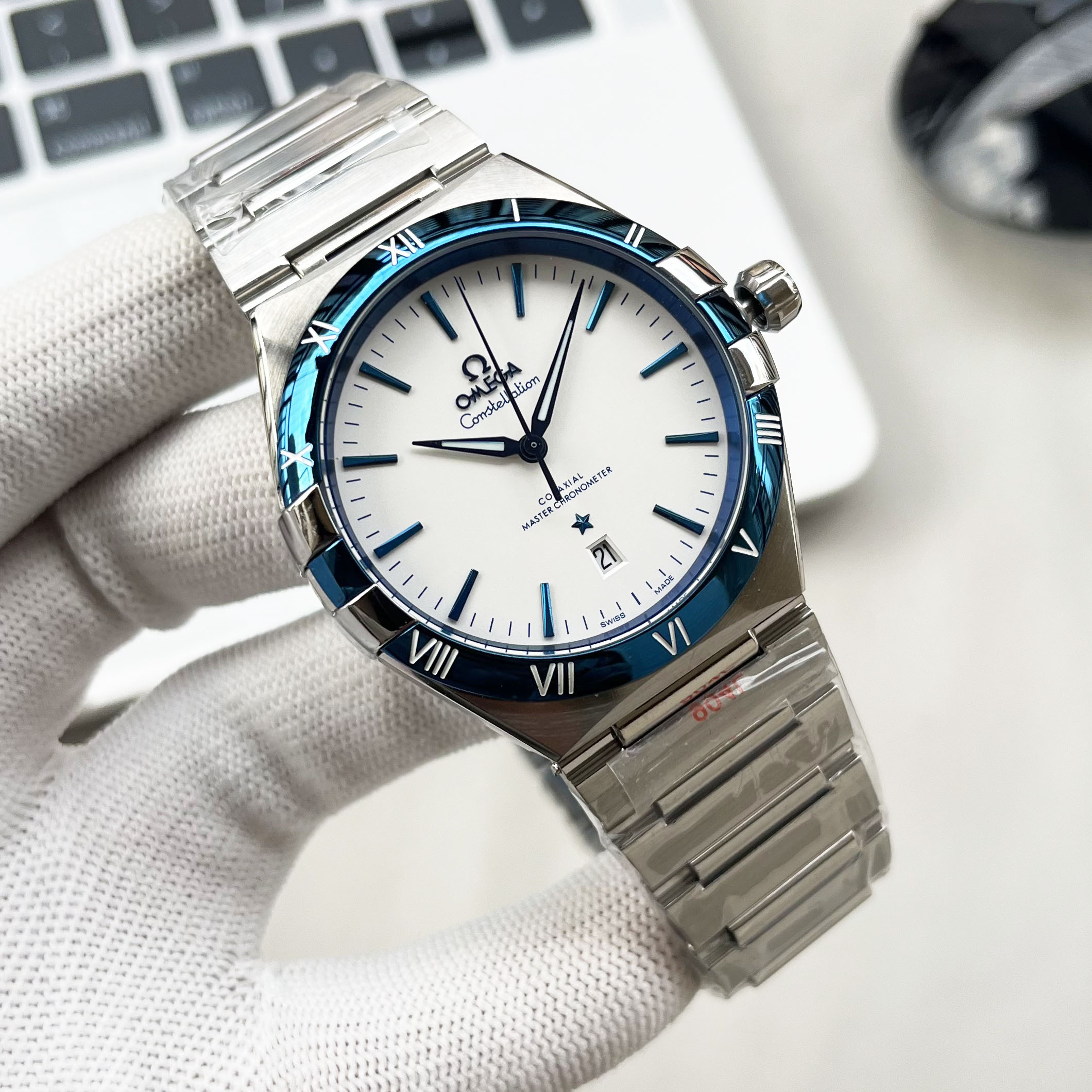 שעון גברים Omega Constellation מודל 8900 משובט בצבע הורדות 41 מ"מ 7 i1736839361133 6543 0 5