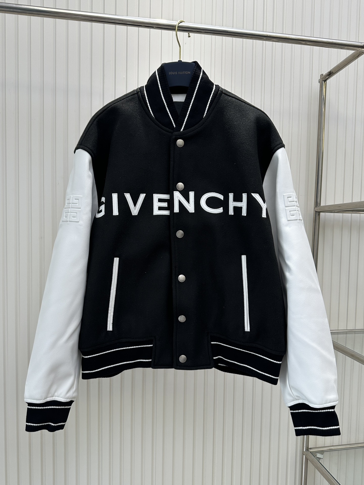 Givenchy Clothing Coats & Jackets Black Red White Embroidery Cotton Sheepskin Silk Wool