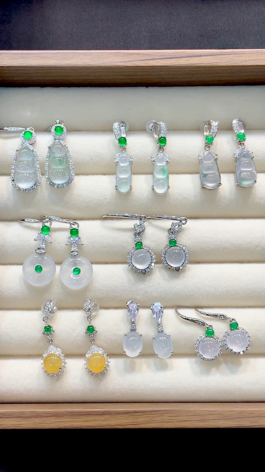 Flash Sale Silver-Inlaid Ice Fluorescent Earrings - Row 1, Row 2, Row 3