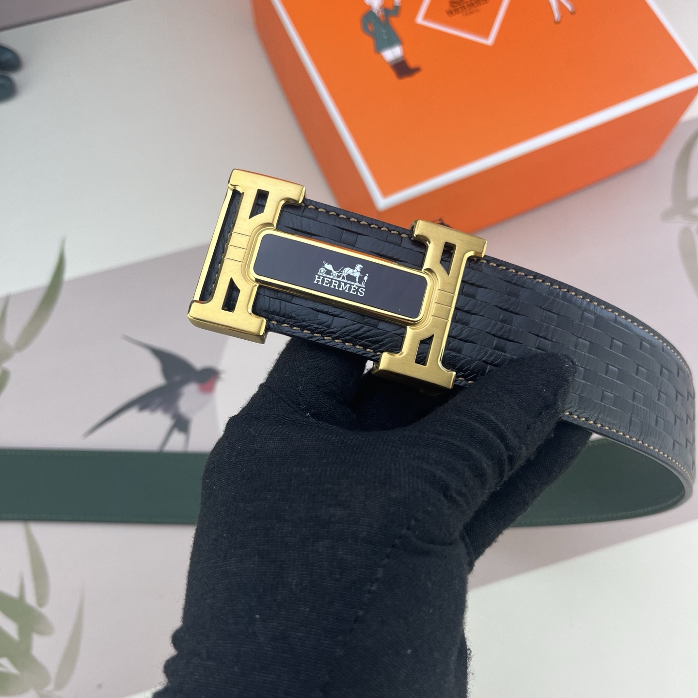 爱马仕💕 特种皮腰带系列 ，原厂五金精品不锈钢扣，手感柔软舒适 宽3.8CM。