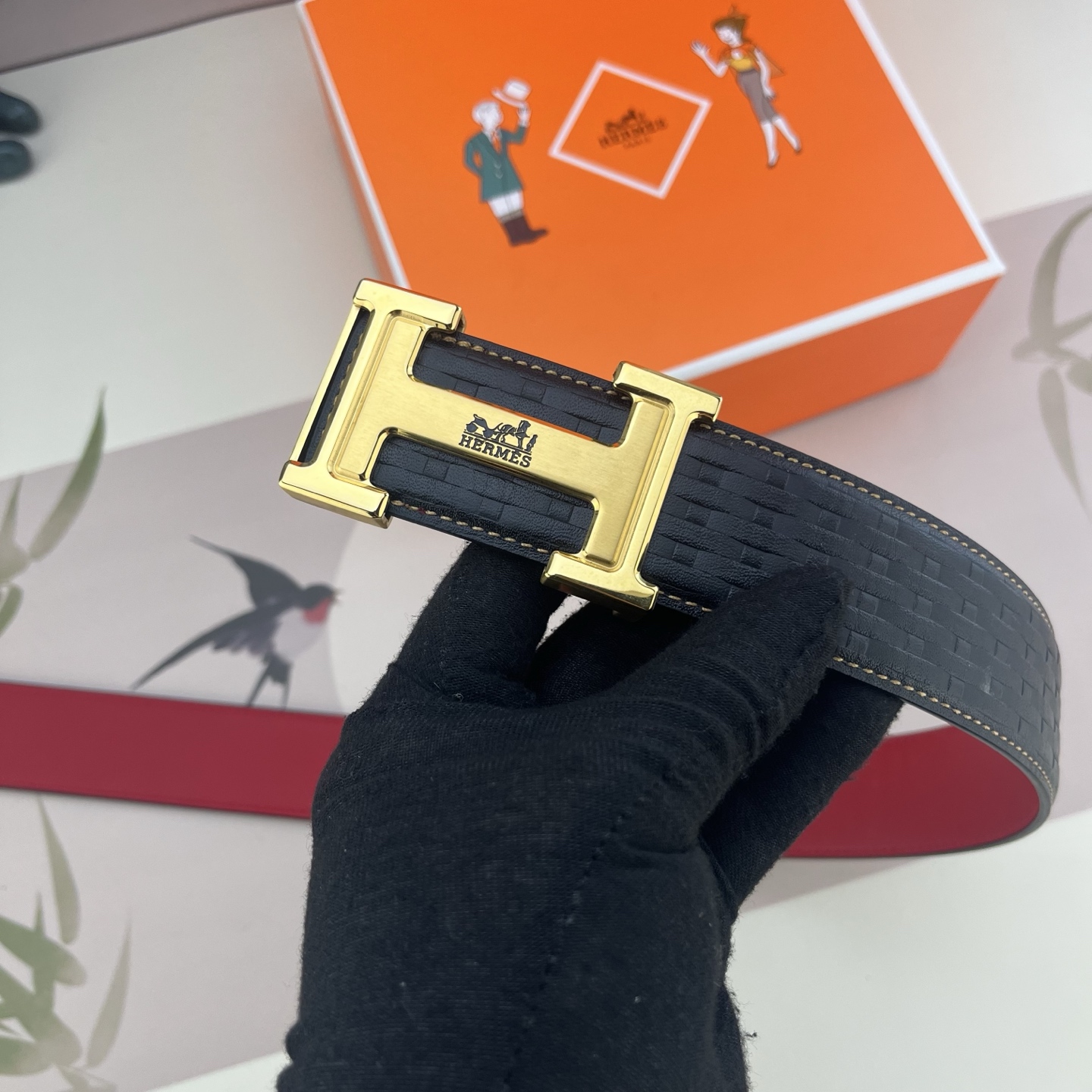 爱马仕💕 特种皮腰带系列 ，原厂五金精品不锈钢扣，手感柔软舒适 宽3.8CM。