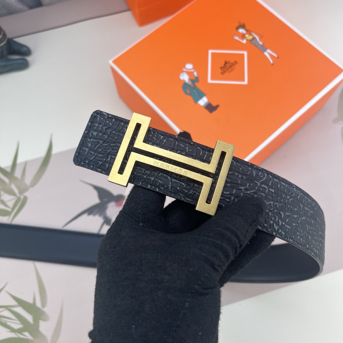 爱马仕💕 特种皮腰带系列 ，原厂五金精品不锈钢扣，手感柔软舒适 宽3.8CM。