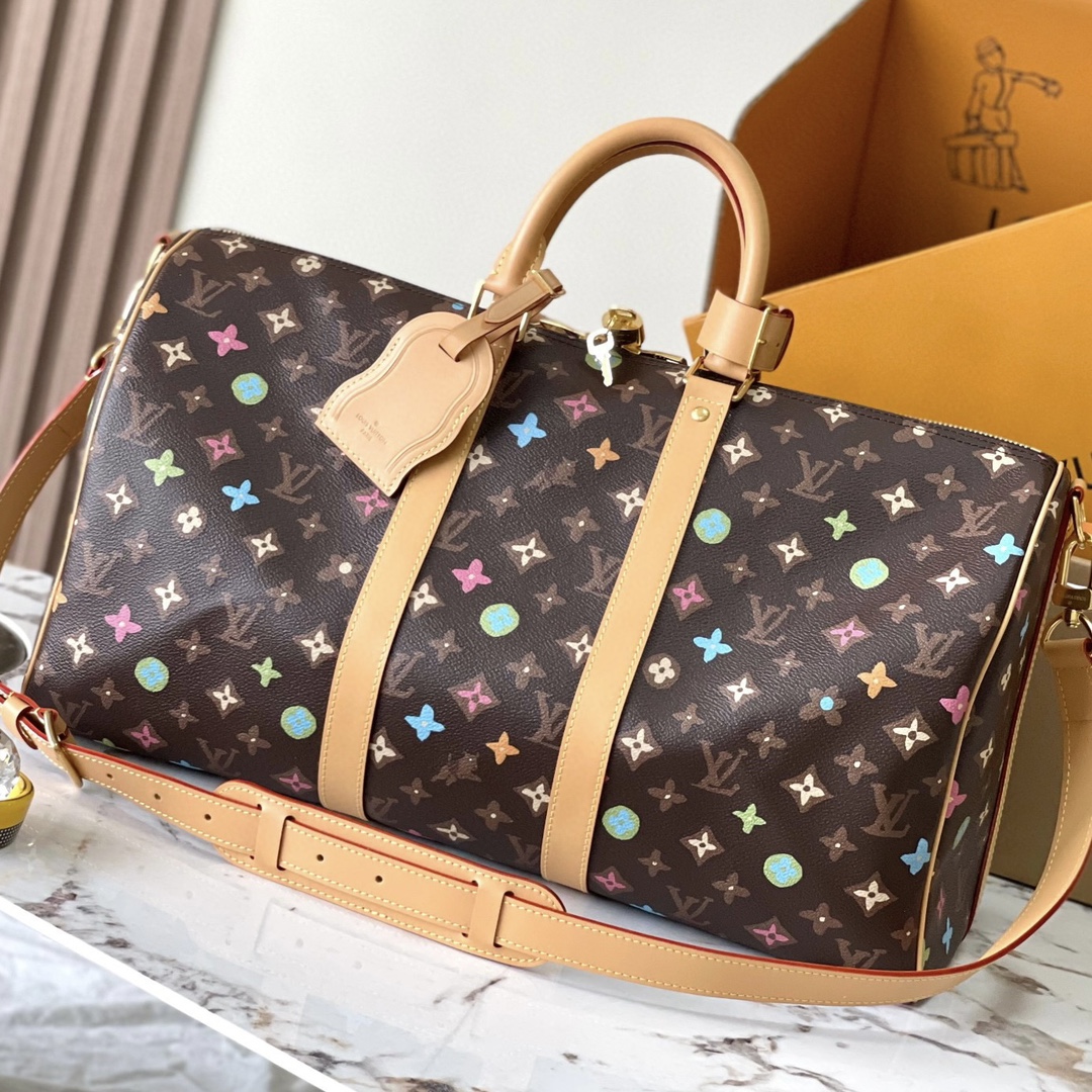 Louis Vuitton LV Keepall Bolsos de viaje Acero completo M25234