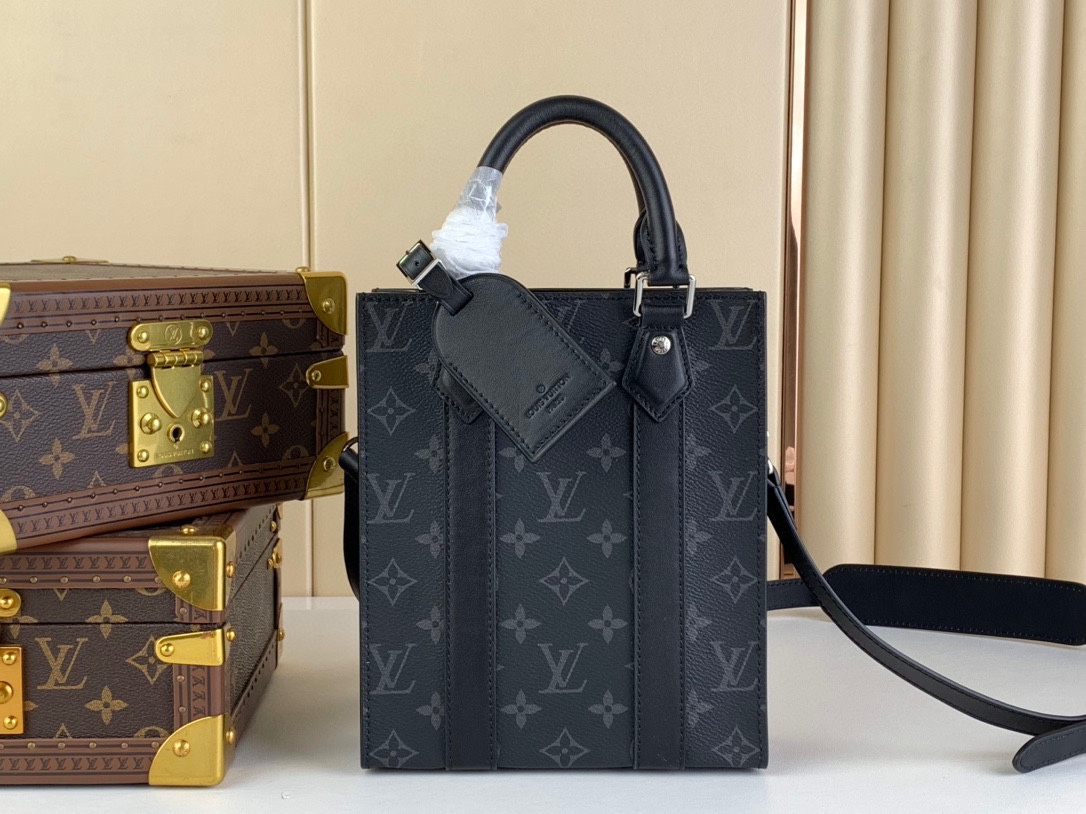 Diseñador de réplica AAA
 Louis Vuitton LV Sac Plat Bolsos de mano Bolsos cruzados y bandoleras Monogram Canvas Lona Cuero vaca Mini M46453