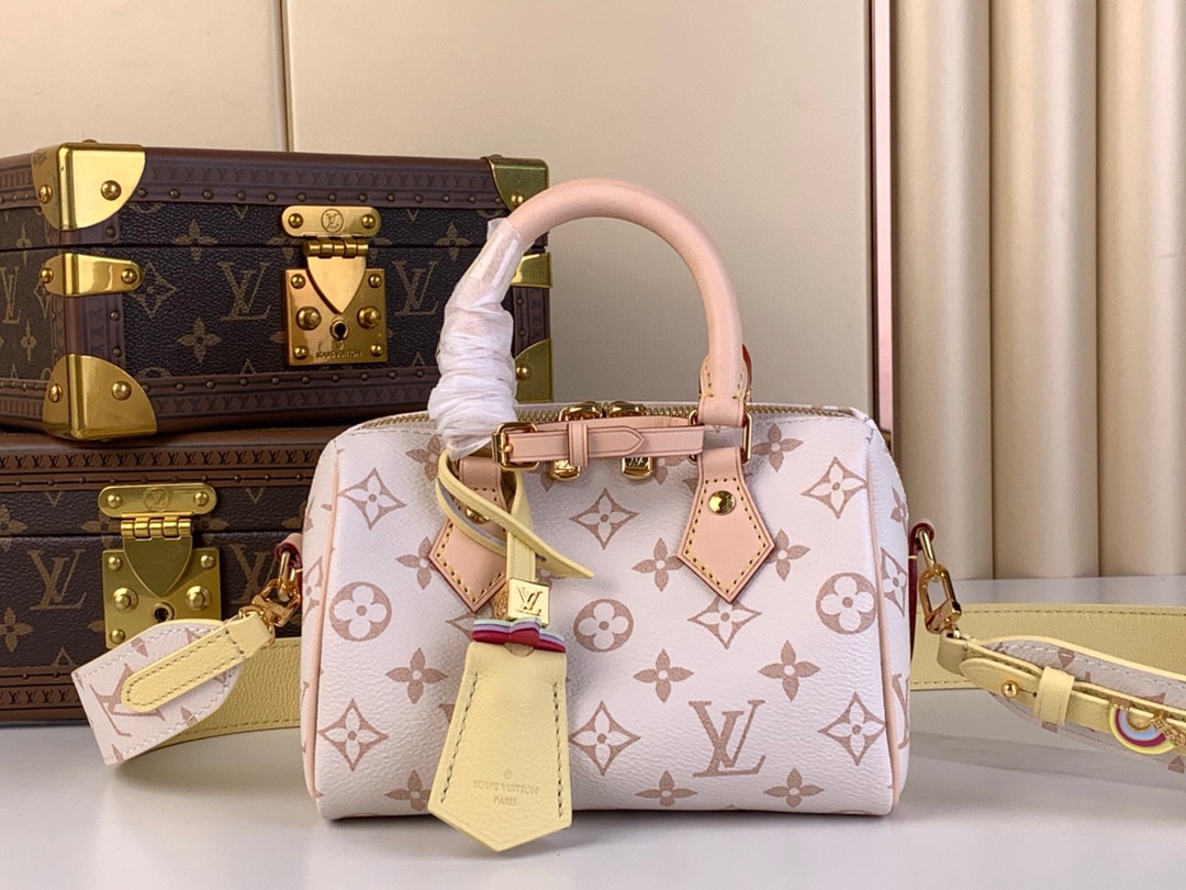 Louis Vuitton LV Speedy Bolsos de mano La mejor réplica 1: 1
 Negro Rosa Morado Blanco Empreinte​ M24598