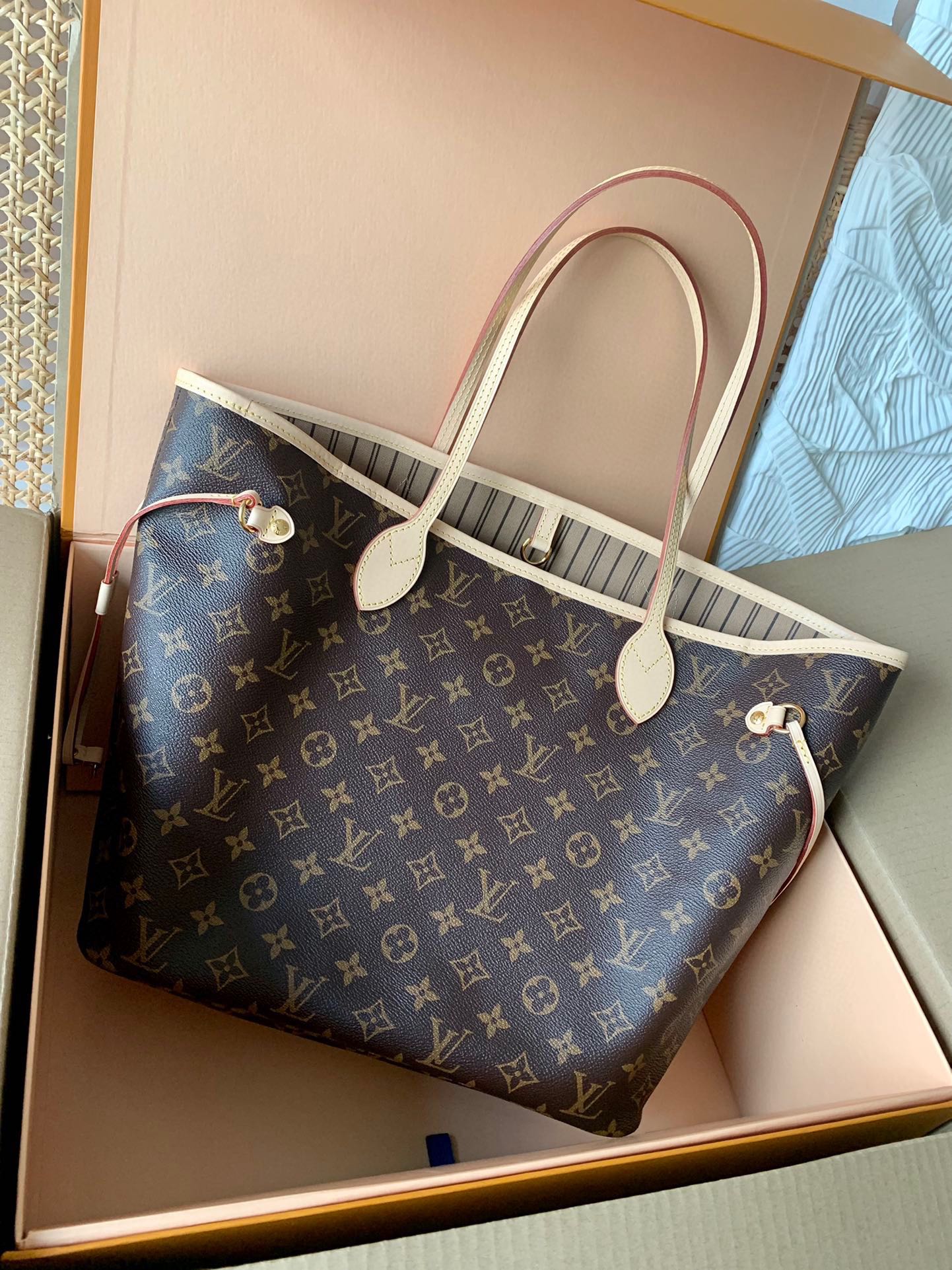 Louis Vuitton LV Neverfull Bolsos de mano Acero completo M40995