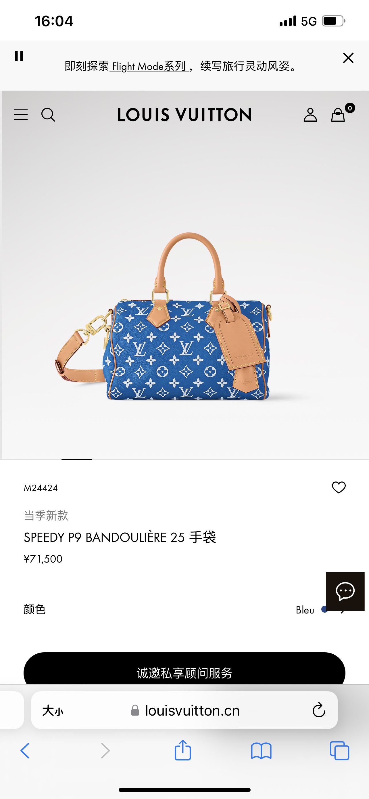 Louis Vuitton LV Speedy Bolsos de mano Acero completo M24424