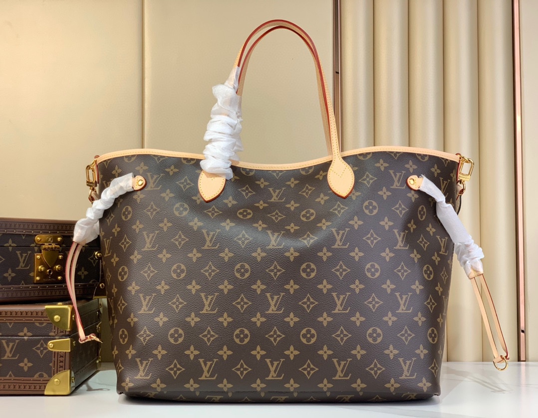 Louis Vuitton LV Neverfull Bolsos de mano Monogram Canvas Lona Tejidos M11948