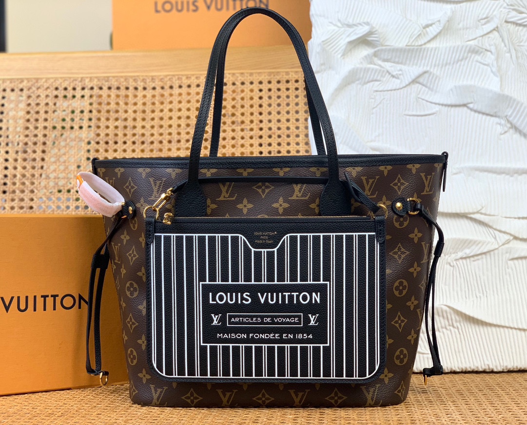 Louis Vuitton LV Neverfull Bolsos de mano Acero completo M11946