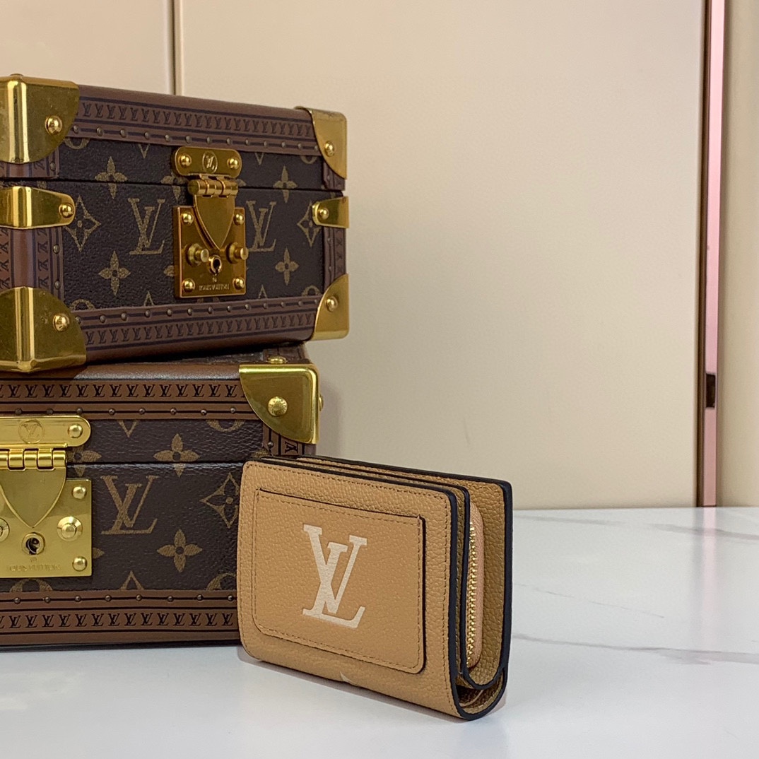 Louis Vuitton Cléa Wallet M11901 Apricot Monogram Compact Purse 4 i1730021434 633 6