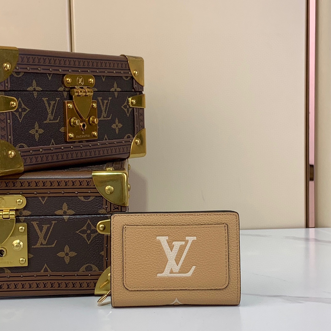 Louis Vuitton Cléa Wallet M11901 Apricot Monogram Compact Purse 2 i1730021434 6709 8