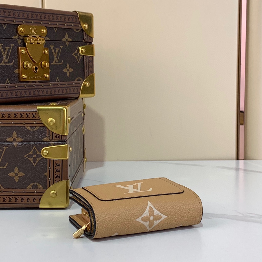 Louis Vuitton Cléa Wallet M11901 Apricot Monogram Compact Purse 6 i1730021434 9501 7