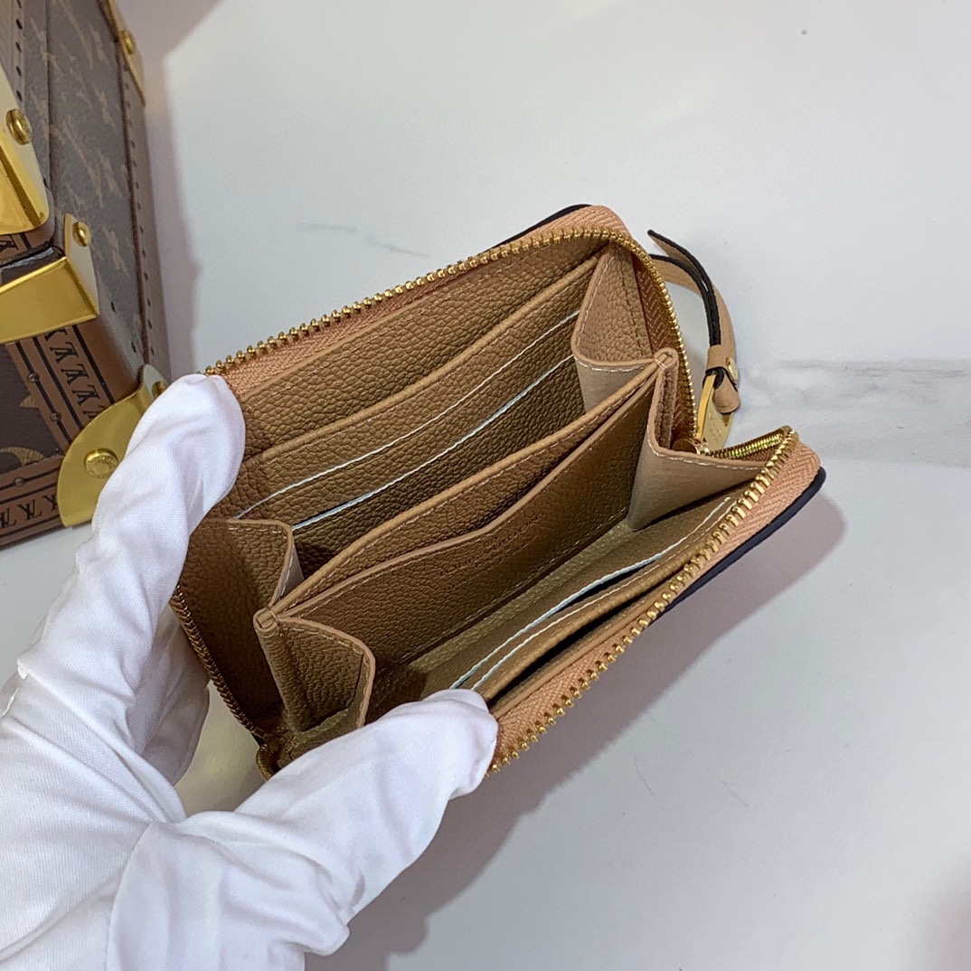 Louis Vuitton Monogram Empreinte Leather Zippy Coin Purse Wallet - Beige 8 i1730021615 2021 2