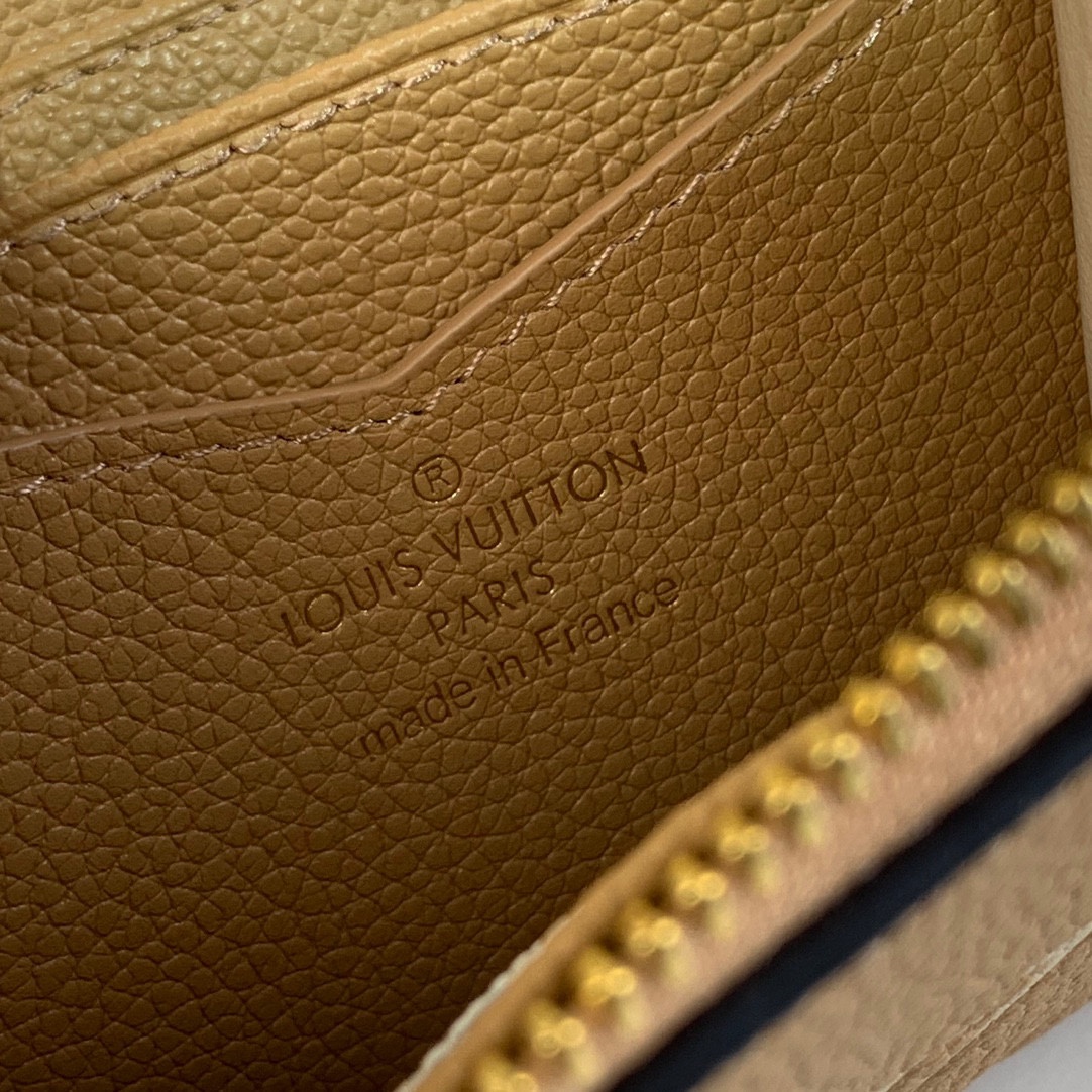 Louis Vuitton Monogram Empreinte Leather Zippy Coin Purse Wallet - Beige 9 i1730021615 6168 5