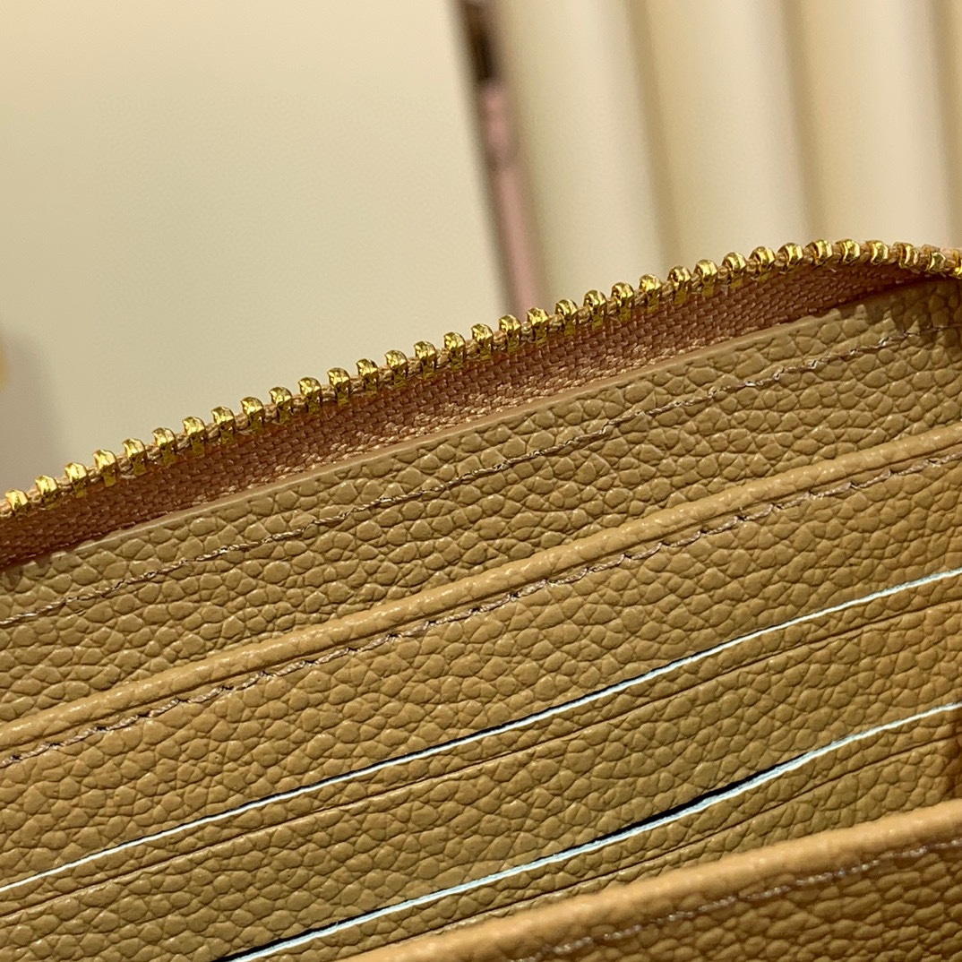 Louis Vuitton Monogram Empreinte Leather Zippy Coin Purse Wallet - Beige 10 i1730021615 8099 6