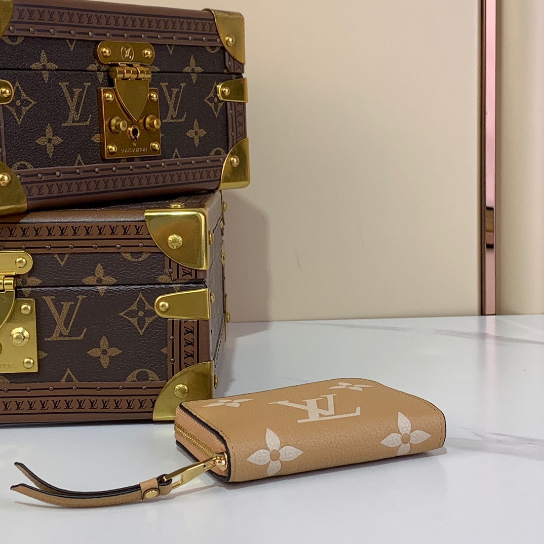 Louis Vuitton Monogram Empreinte Leather Zippy Coin Purse Wallet - Beige 7 i1730021615 9576 4