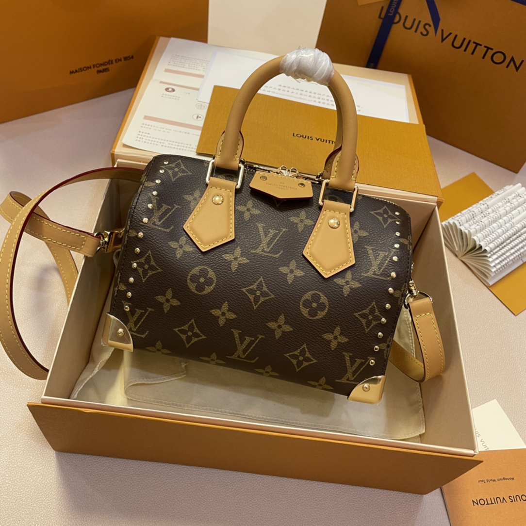 Louis Vuitton LV Speedy Nuevo
 Bolsos de mano Amarillo Monogram Canvas Lona Colección primavera Cadena M13146