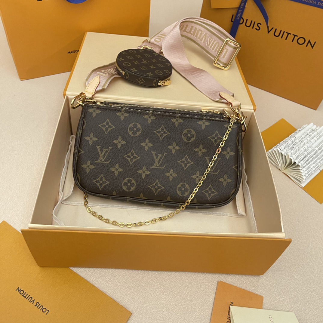 Louis Vuitton Multi Pochette Accessories Monogram Canvas Crossbody Bag 2 i1731821432 4329 7