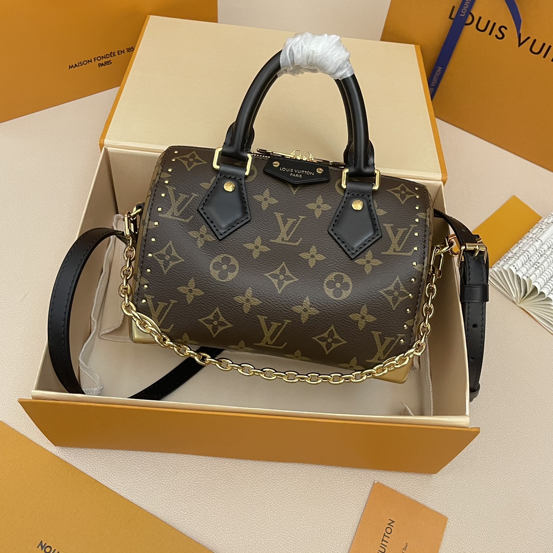 Louis Vuitton Speedy Trunk 20: Monogram Canvas, Gold-Tone Hardware, Iconic Style 2 i1731825045 7535 5