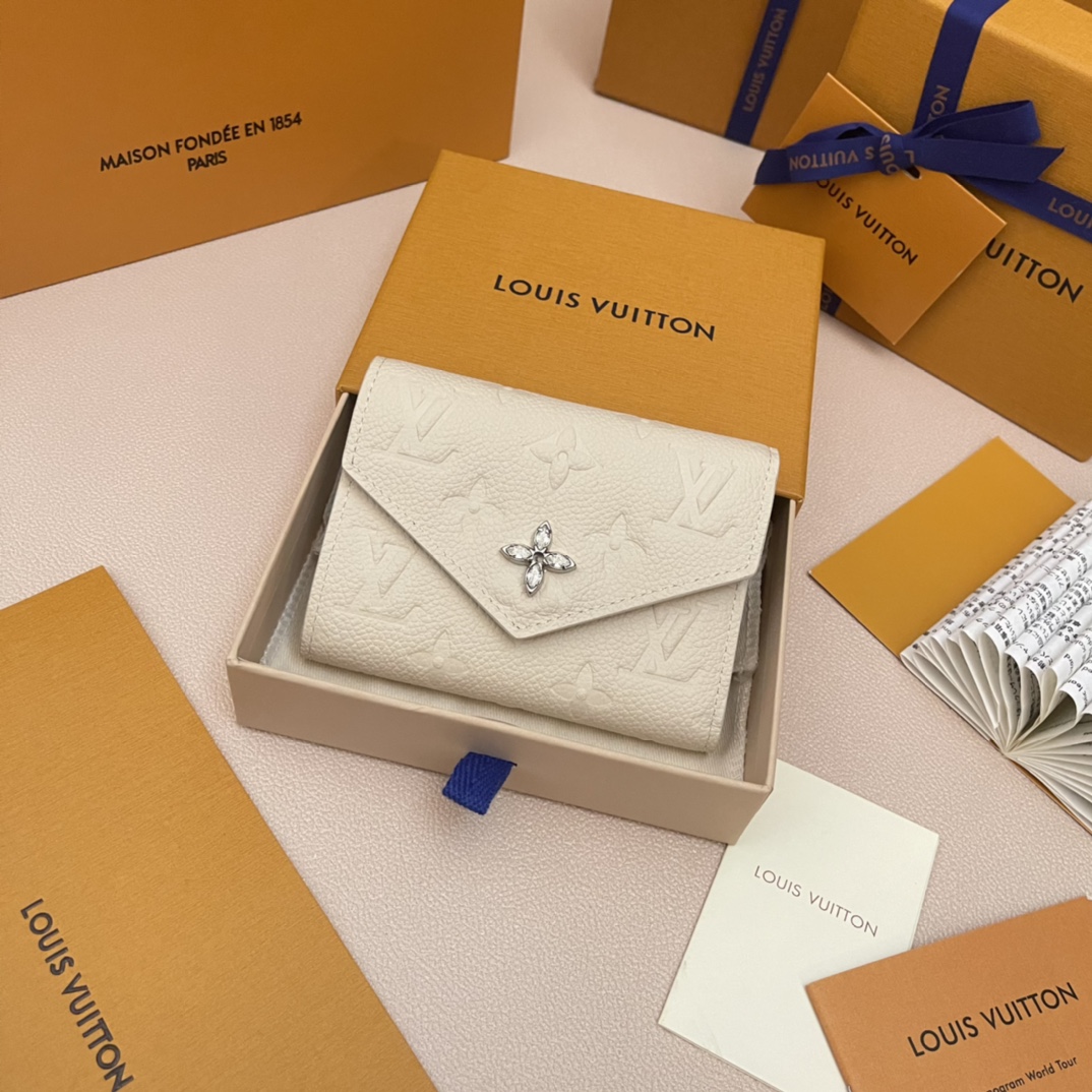 Louis Vuitton Victorine Wallet Monogram Empreinte Leather Azur Cream 1 i1731854087 7581 6