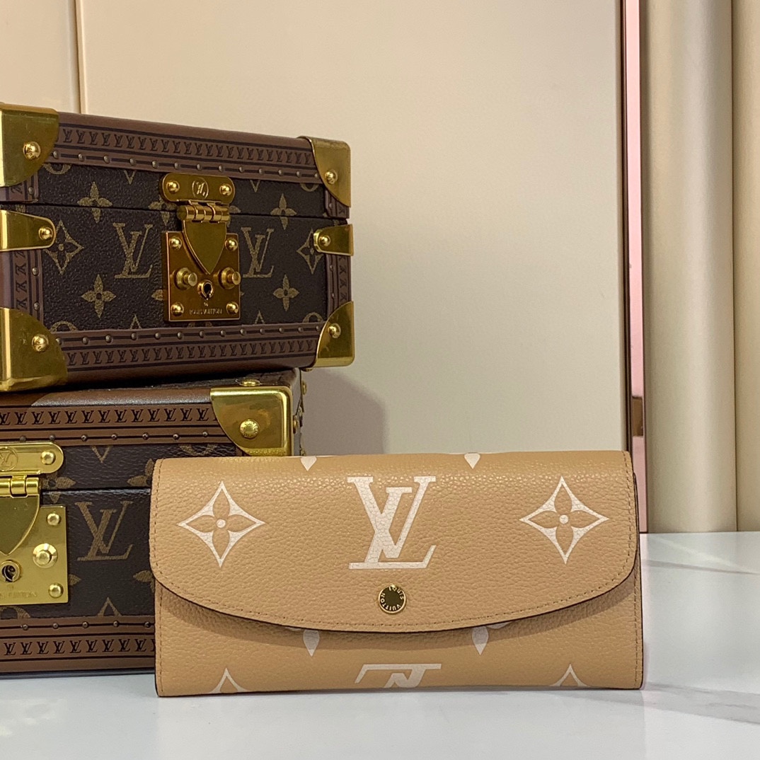 Louis Vuitton Emilie Wallet Monogram Empreinte Leather Apricot 2 i1731933866 4609 2