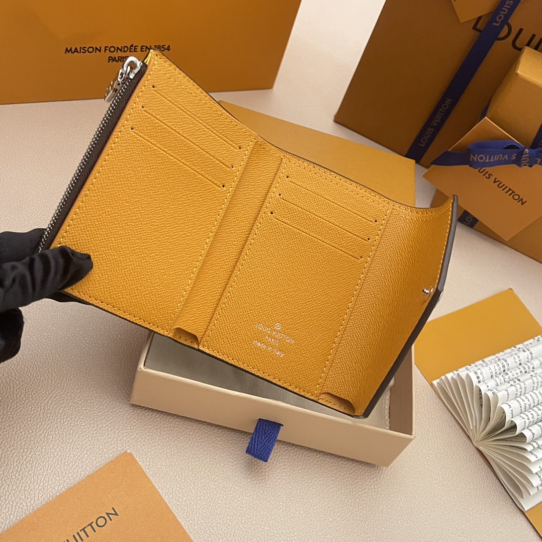 Louis Vuitton Victorine Wallet Monogram Canvas Leather Compact Design For Women 6 i1732801291 8049 0
