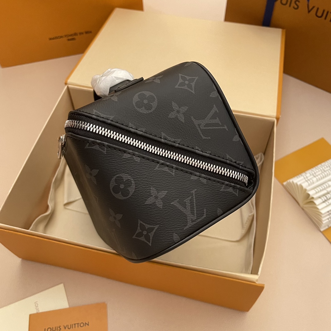 Louis Vuitton Toiletry Bag 26 with Monogram Shadow, Black Leather 4 i1733490347 6342 6