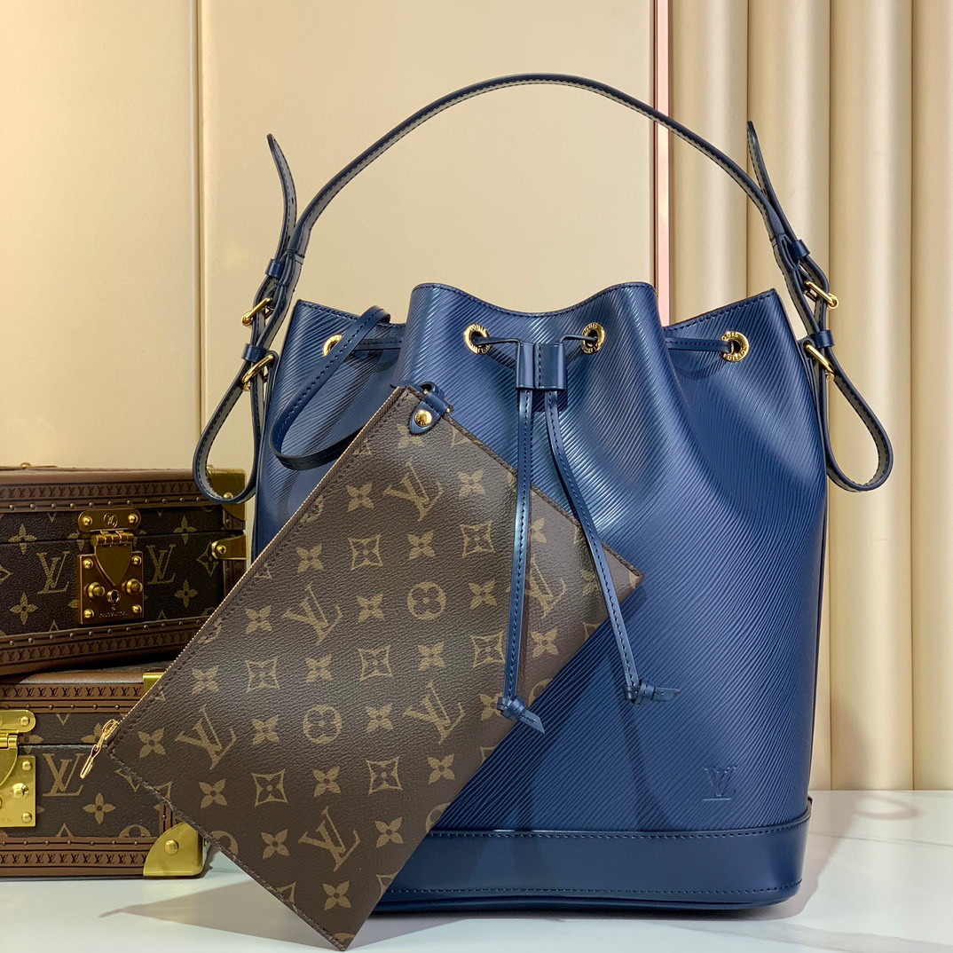 Louis Vuitton Noé MM Bucket Bag Blue Epi Leather with Detachable Wallet 2 i1735891199414 5530 0 0