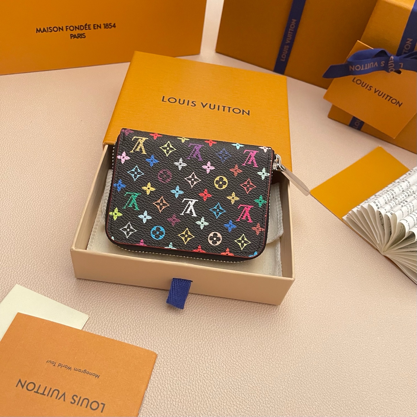 Louis Vuitton Zippy Coin Purse Monogram Canvas Multicolor Leather Wallet 2 i1736532155558 6698 0 1