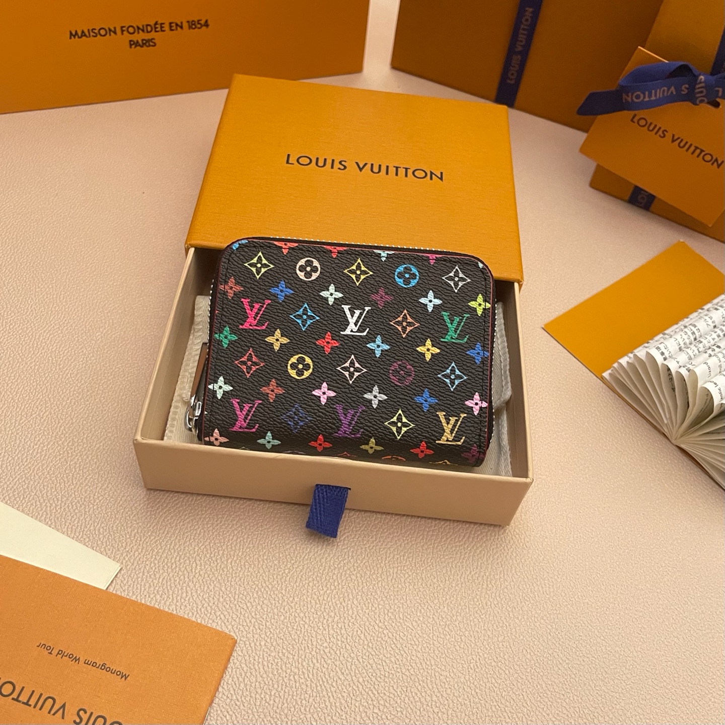 Louis Vuitton Zippy Coin Purse Monogram Canvas Multicolor Leather Wallet 1 i1736532157362 2458 0 0