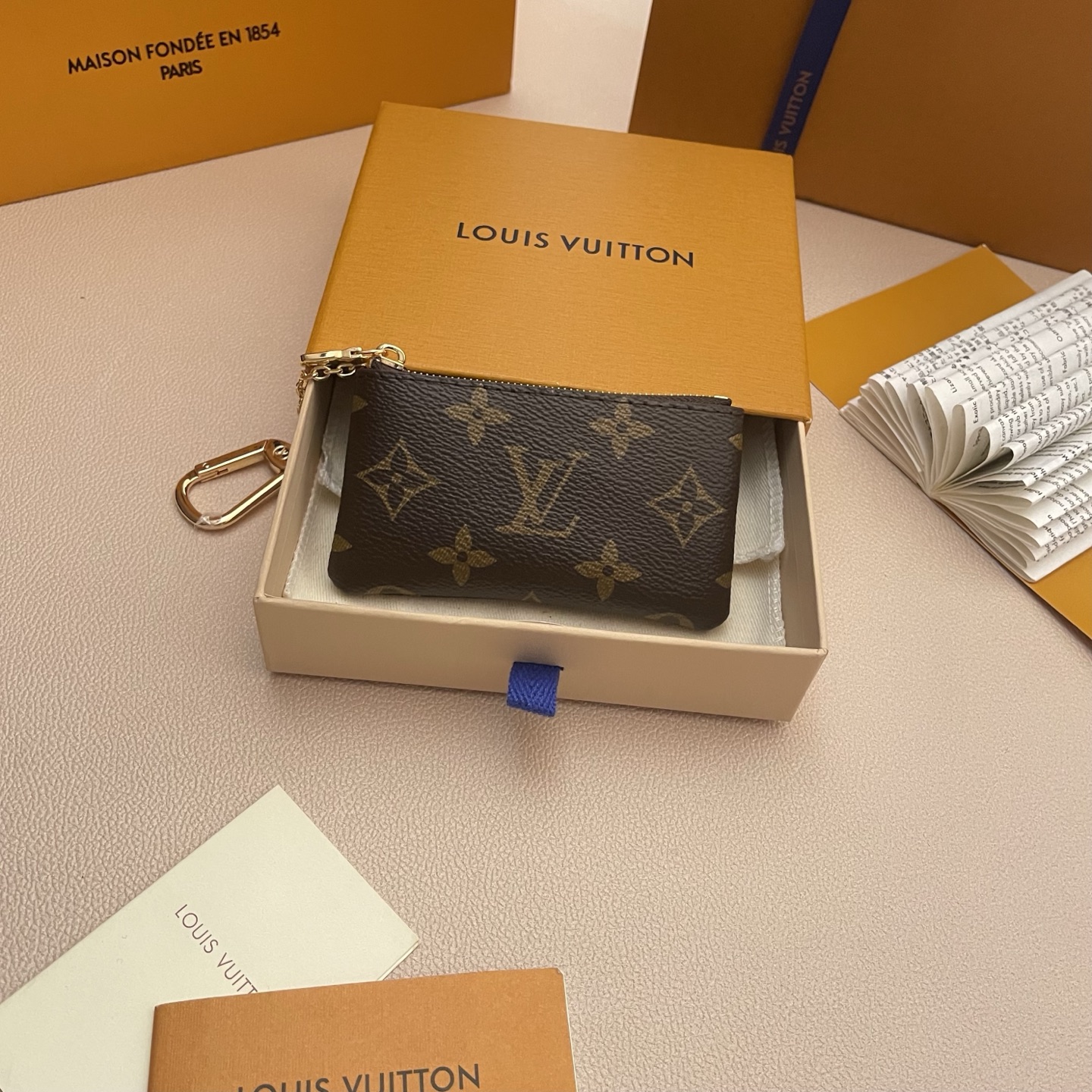 Louis Vuitton Monogram Canvas Key Pouch Wallet with Chain - Perfect for Essentials 1 i1741184585157 2278 0 0